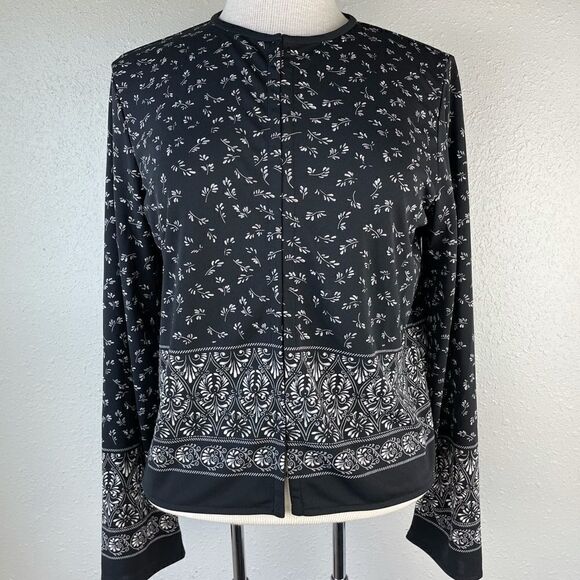 Liz Claiborne Cardigan Style Blouse Top Size M EUC - Picture 1 of 8
